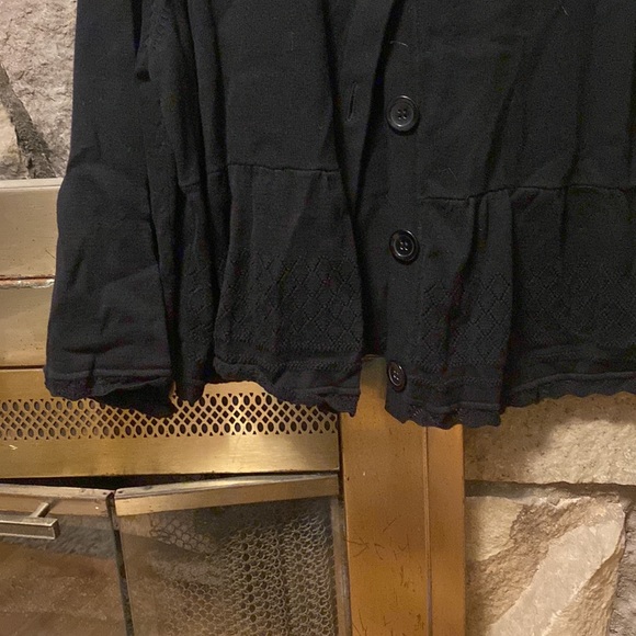 Requirements Black Button Up Cardigan. Size XL - Picture 3 of 3